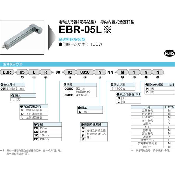 CKD喜開(kāi)理電動(dòng)執(zhí)行器（無(wú)馬達(dá)型）滑塊型EBR-05LD-00-050050NNN-M1NN