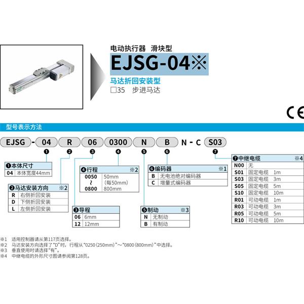 CKD喜開理電動執(zhí)行器（無馬達(dá)型）滑塊型EJSG-04E12L0800BCN-CN00