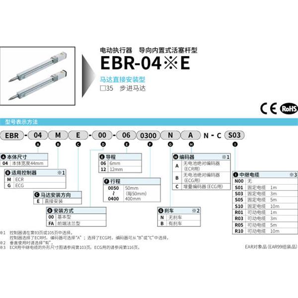 CKD喜開理電動執(zhí)行器導(dǎo)向內(nèi)置式活塞桿型EBR-04MFA-00-06N0NAN