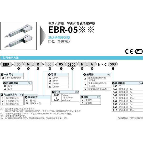 CKD喜開理電動執(zhí)行器導(dǎo)向內(nèi)置式活塞桿型EBR-05ML-00-020050NAN