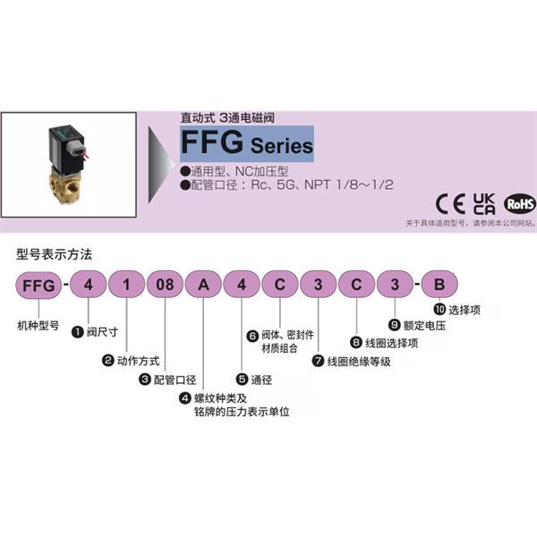 CKD喜開(kāi)理多種流體直動(dòng)式3通電磁閥集成閥FFG-2106B2A3A1