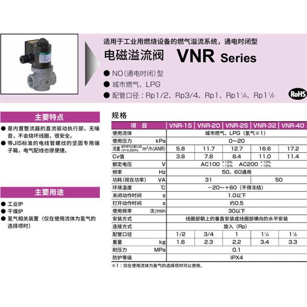 CKD喜開理電磁溢流閥VNR-20-AC100V