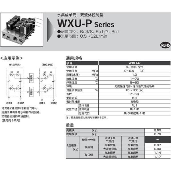 CKD喜開理水集成單元WXU-P-S-2-L-S11-N-10-04-A2N0