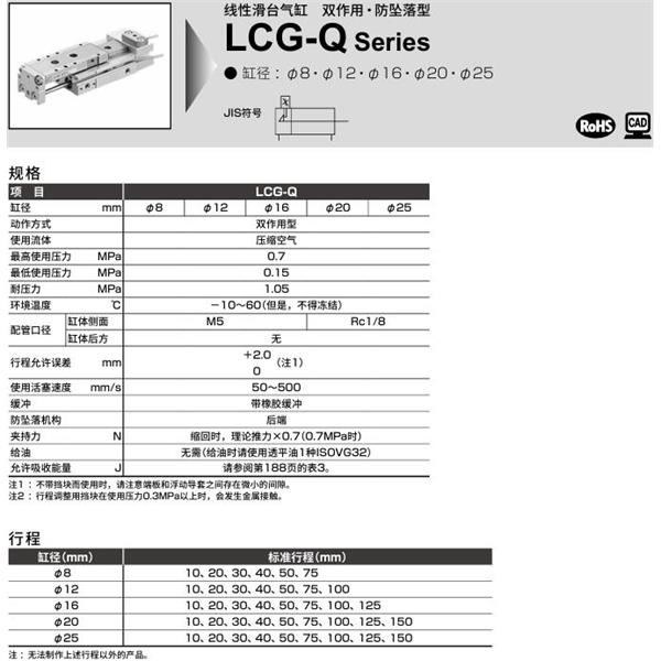 CKD喜開(kāi)理線性滑臺(tái)氣缸LCG-25-100-T2H1-R-S1DTUP72
