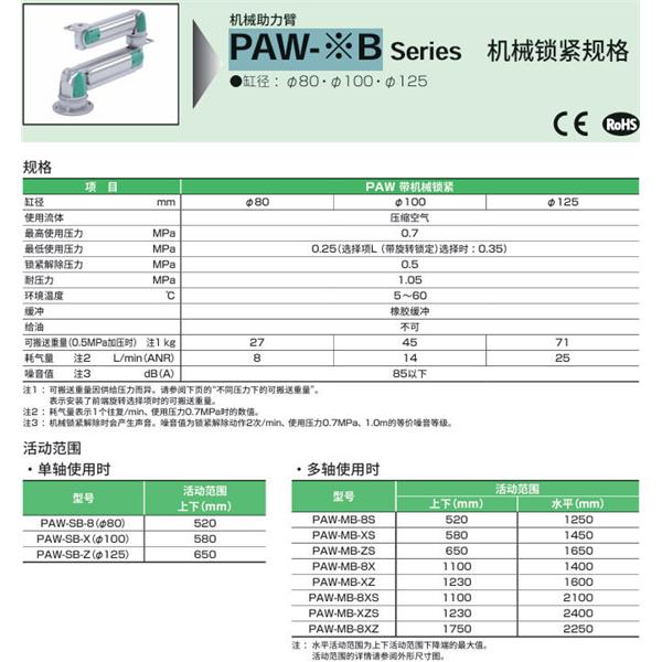 CKD喜開理機(jī)械助力臂PAW-MB-ZX-C